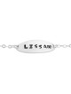 Bracelet en plaque d'argent avec nom et sourire anglais, cadeaux Tu B'Av, I