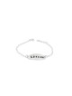 Bracelet en plaque d'argent avec nom et sourire anglais, cadeaux Tu B'Av, I