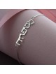 Bracelet élégant en argent de la famille hébraïque, cadeaux Tu B'Av, judaïque israélien