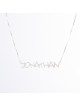 Pendentif en argent stylisé avec nom anglais, colliers avec nom en argent sterling