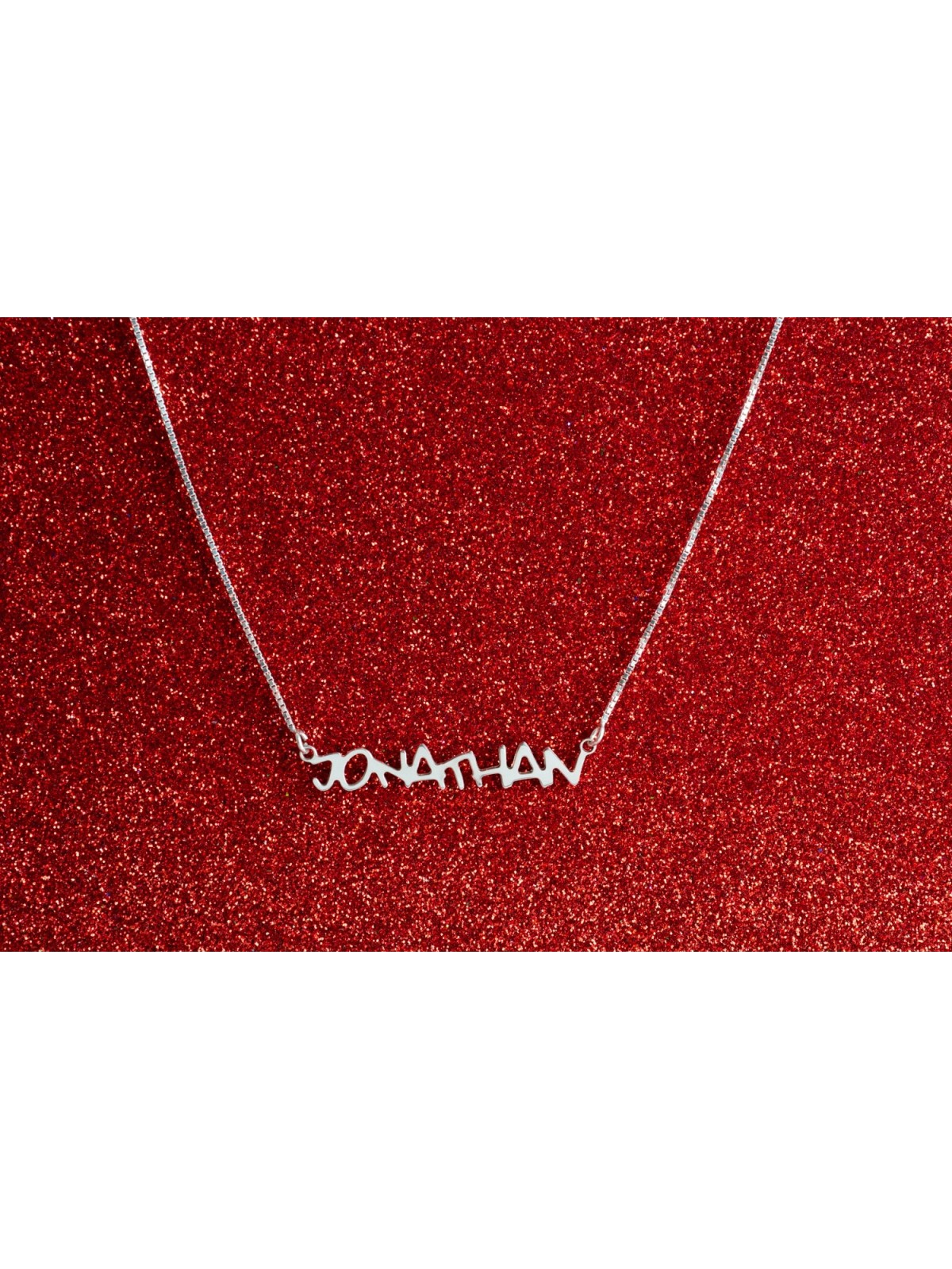 Stylized English Name Silver Pendant , Sterling Silver Name Necklaces