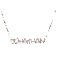 Pendentif en argent stylisé avec nom anglais, colliers avec nom en argent sterling