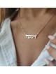 Collier en argent avec nom personnalisé élégant, cadeaux Tu B'Av, Ju israélien