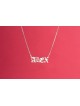 Collier en argent sterling avec nom anglais inhabituel, nom en argent sterling N
