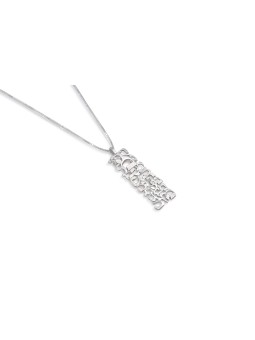 Collier élégant avec lettres hébraïques, colliers de famille en argent sterling, est