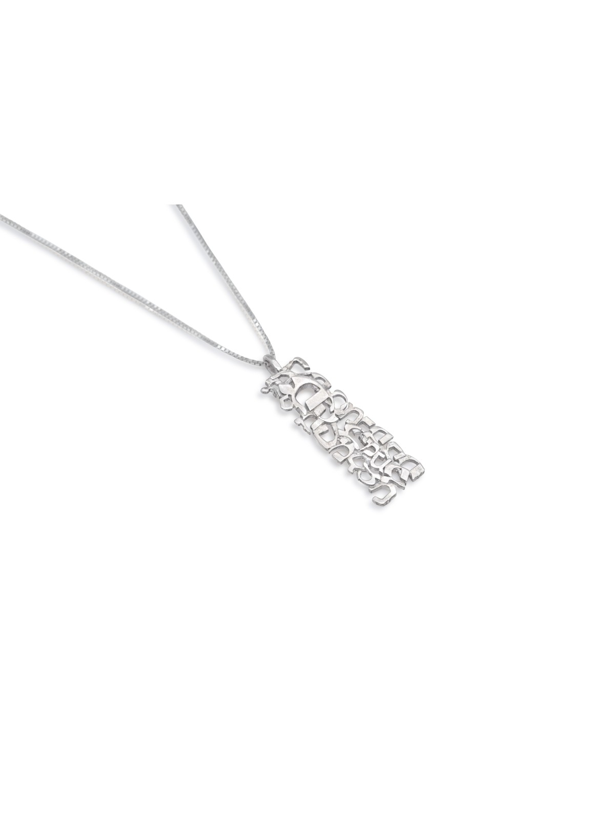 Collier élégant avec lettres hébraïques, colliers de famille en argent sterling, est
