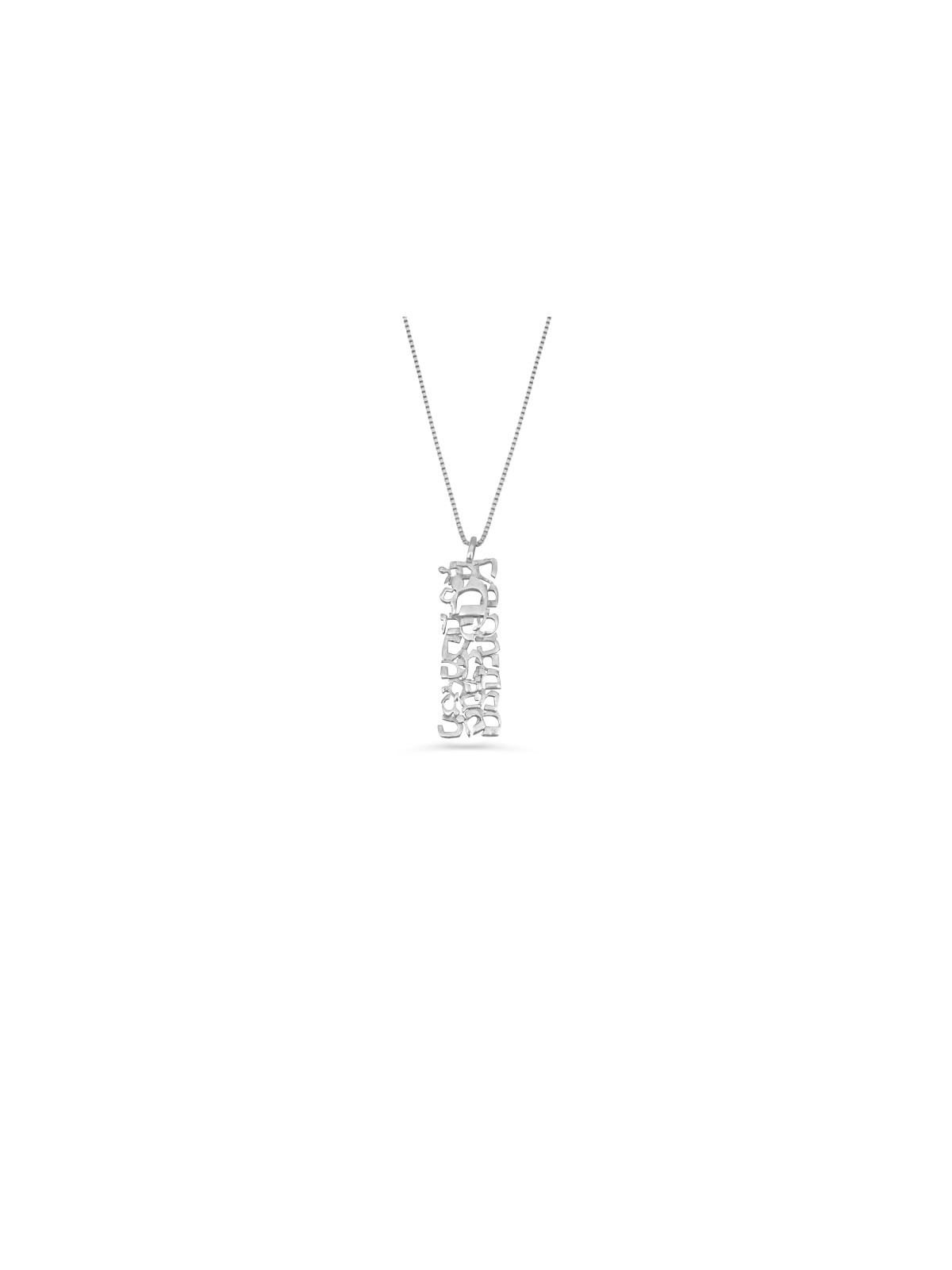 Collier élégant avec lettres hébraïques, colliers de famille en argent sterling, est