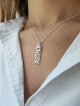 Collier élégant avec lettres hébraïques, colliers de famille en argent sterling, est