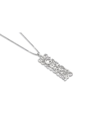 Pendentif élégant initial anglais, colliers de nom en argent sterling, Isr