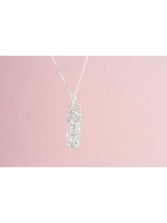 Pendentif élégant initial anglais, colliers de nom en argent sterling, Isr