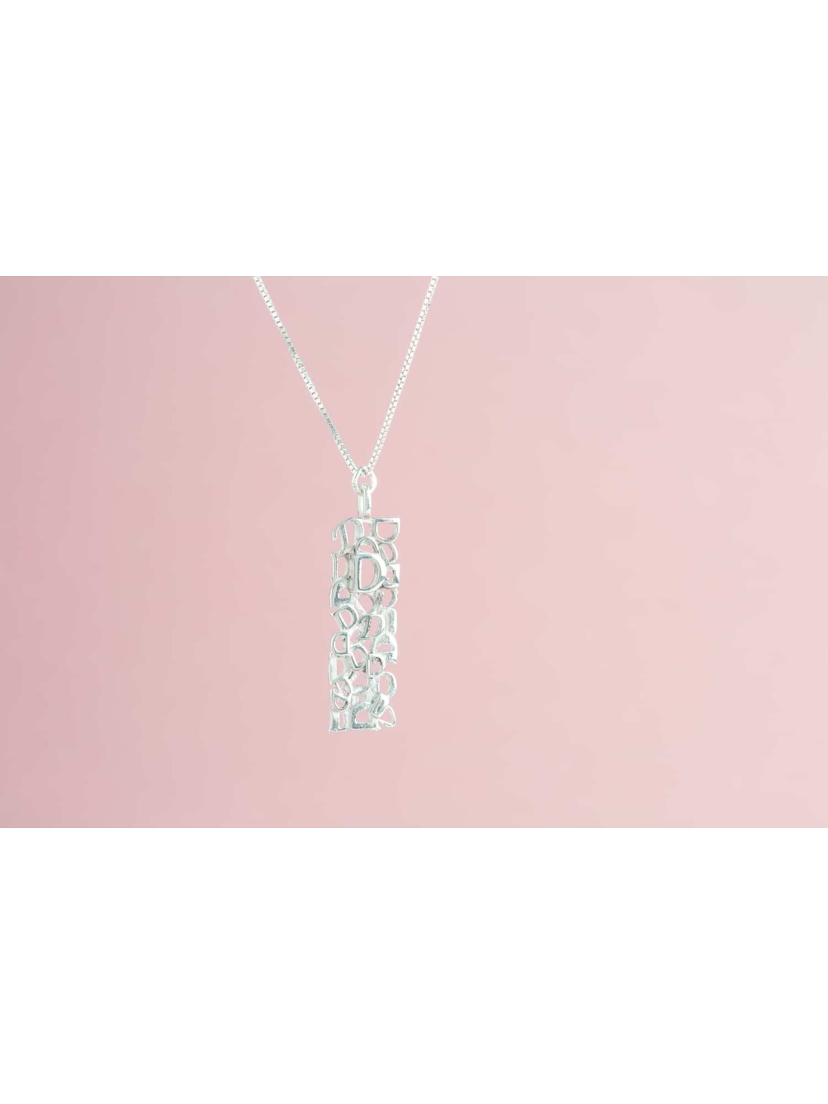 Pendentif élégant initial anglais, colliers de nom en argent sterling, Isr