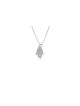 Petit collier creux Hamsa et étoile de David, famille en argent sterling