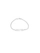 Elegant Hebrew Name Silver Bracelet , Tu B'Av Gifts , Israeli Judaica