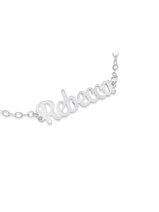 Bracelet en argent avec nom anglais cursif unique, cadeaux Tu B'Av, israélien