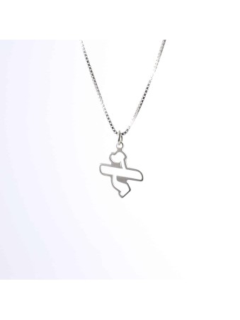 Pendentif en argent avec lettre hébraïque découpée, collier familial en argent sterling