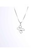 Pendentif en argent avec lettre hébraïque découpée, collier familial en argent sterling