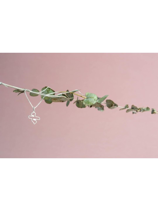 Pendentif en argent avec lettre hébraïque découpée, collier familial en argent sterling