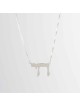 Small Classic Sterling Silver Chai Pendant , Sterling Silver Family Ne