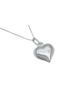 Pendentif coeur en argent sterling exagéré, famille en argent sterling Nec