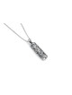 Mezuzah Silver Pendant with Symbols from Judaism , Sterling Silver Fam