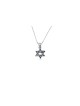 Petit pendentif orné d'étoile de David en argent, famille en argent sterling Ne