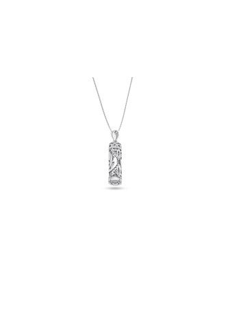 Pendentif Mezouza en argent sterling avec Shin Letterin, argent sterling F