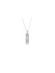 Sterling Silver Mezuzah Pendant with Shin Letterin , Sterling Silver F