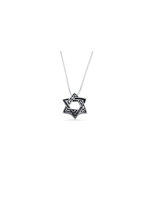Grande étoile en argent épaisse ornée et décorée, argent sterling F
