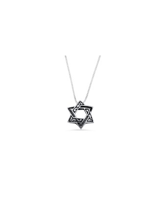 Grande étoile en argent épaisse ornée et décorée, argent sterling F