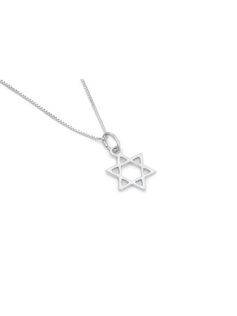 Lightweight Star of David Silver Necklace , Sterling Silver Family Nec