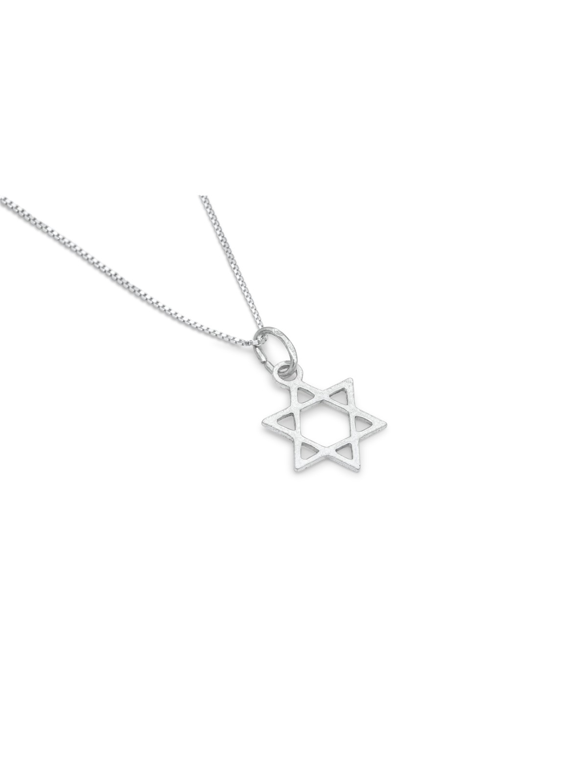 Lightweight Star of David Silver Necklace , Sterling Silver Family Nec