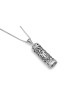 Pendentif en argent Mezuzah avec symbole Hamsa, cou familial en argent sterling