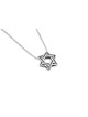 Pendentif étoile de David en argent audacieux moderne, cou familial en argent sterling