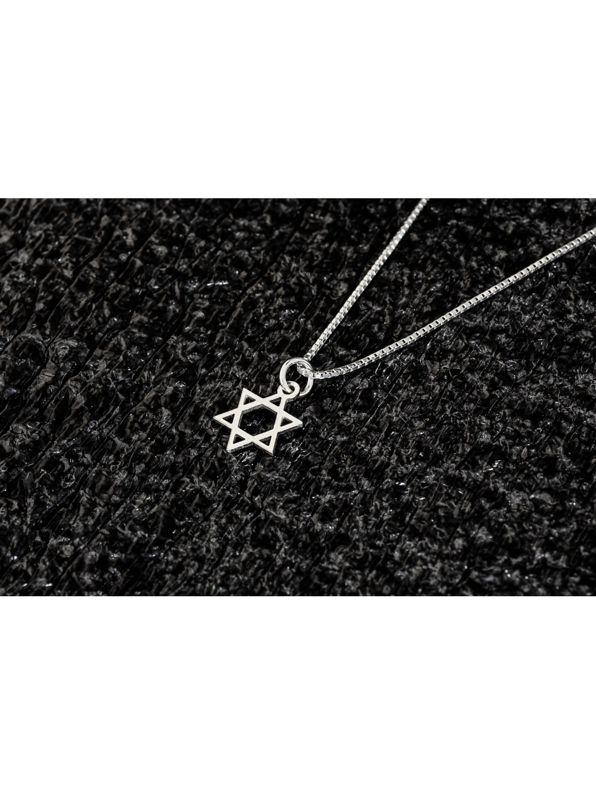 Classic Thin Star of David Silver Pendant , Sterling Silver Family Nec
