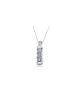 Superbe pendentif Silver Mezuzah et Shema Israel, Sterling Silver Fam