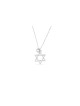 Compact Star of David Silver Pendant , Sterling Silver Family Necklace