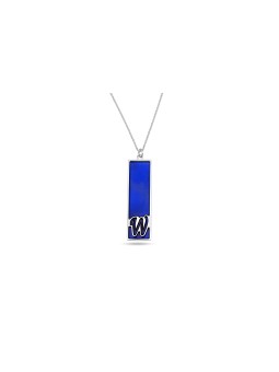 Collier rectangulaire avec lettres colorées