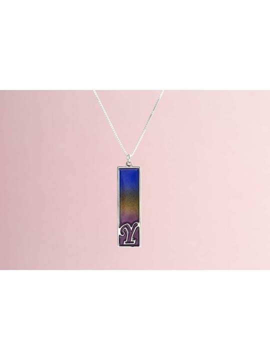 Collier rectangulaire de lettres colorées, cadeaux de mariage juif, israélien