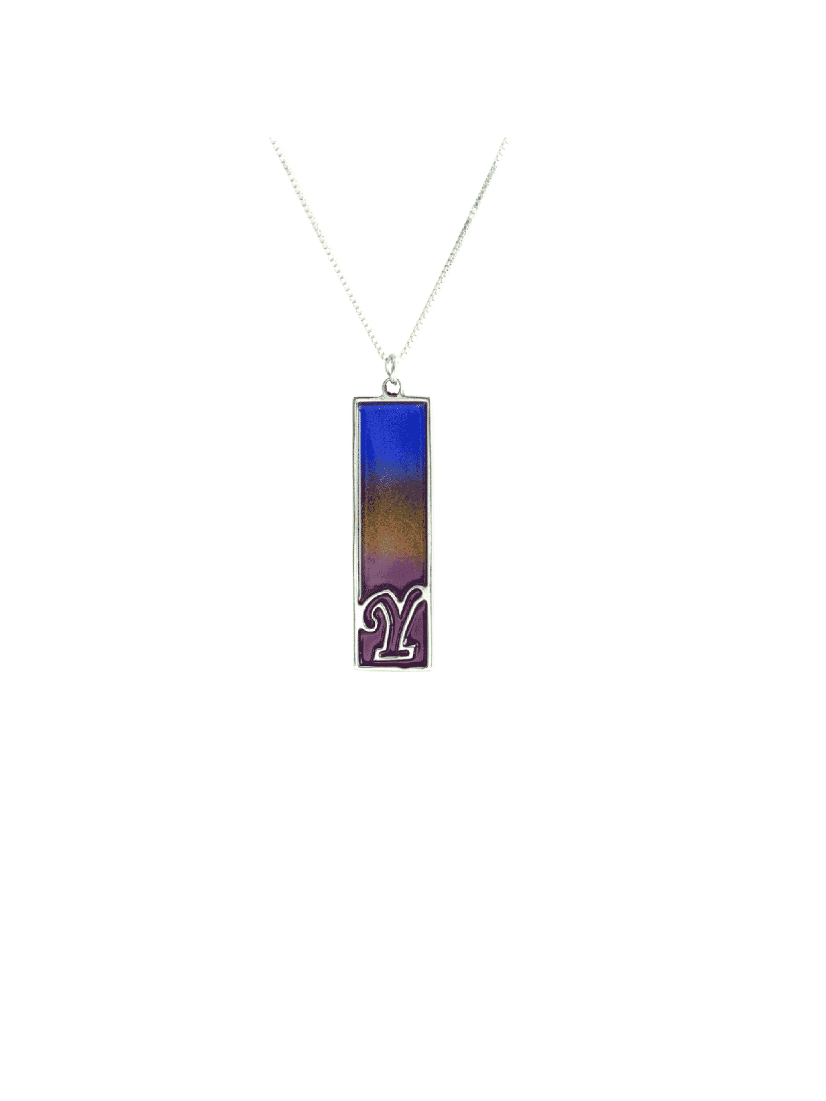 Collier rectangulaire de lettres colorées, cadeaux de mariage juif, israélien