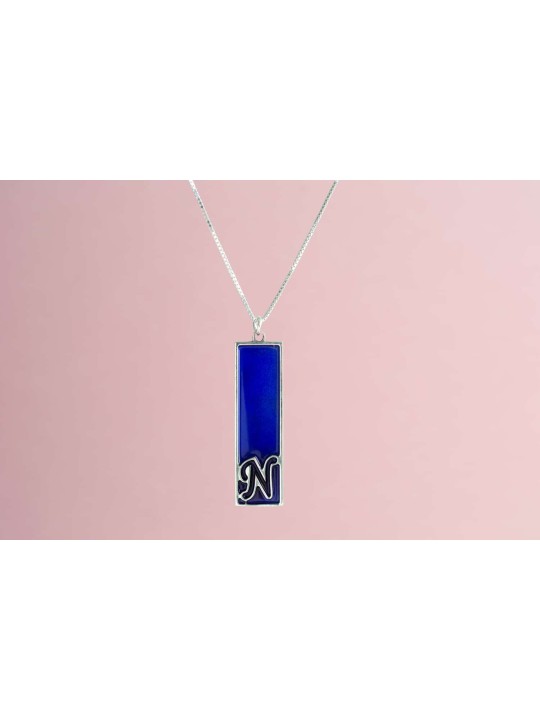 Collier rectangulaire de lettres colorées, cadeaux de mariage juif, israélien