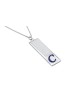 Rectangular Modern Initial Pendant , Sterling Silver Family Necklaces