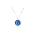 Pendentif arrondi contemporain externe, collier familial en argent sterling