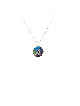 External Contemporary Rounded Pendant , Sterling Silver Family Necklac