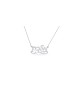 Collier de nom élégant hébreu en argent cursif, cadeaux Tu B'Av, israélien
