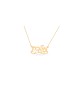 Collier de nom élégant hébreu en argent cursif, cadeaux Tu B'Av, israélien