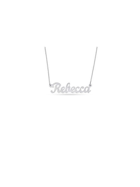 Collier en argent sterling avec nom anglais cursif, cadeaux Tu B'Av, Israël