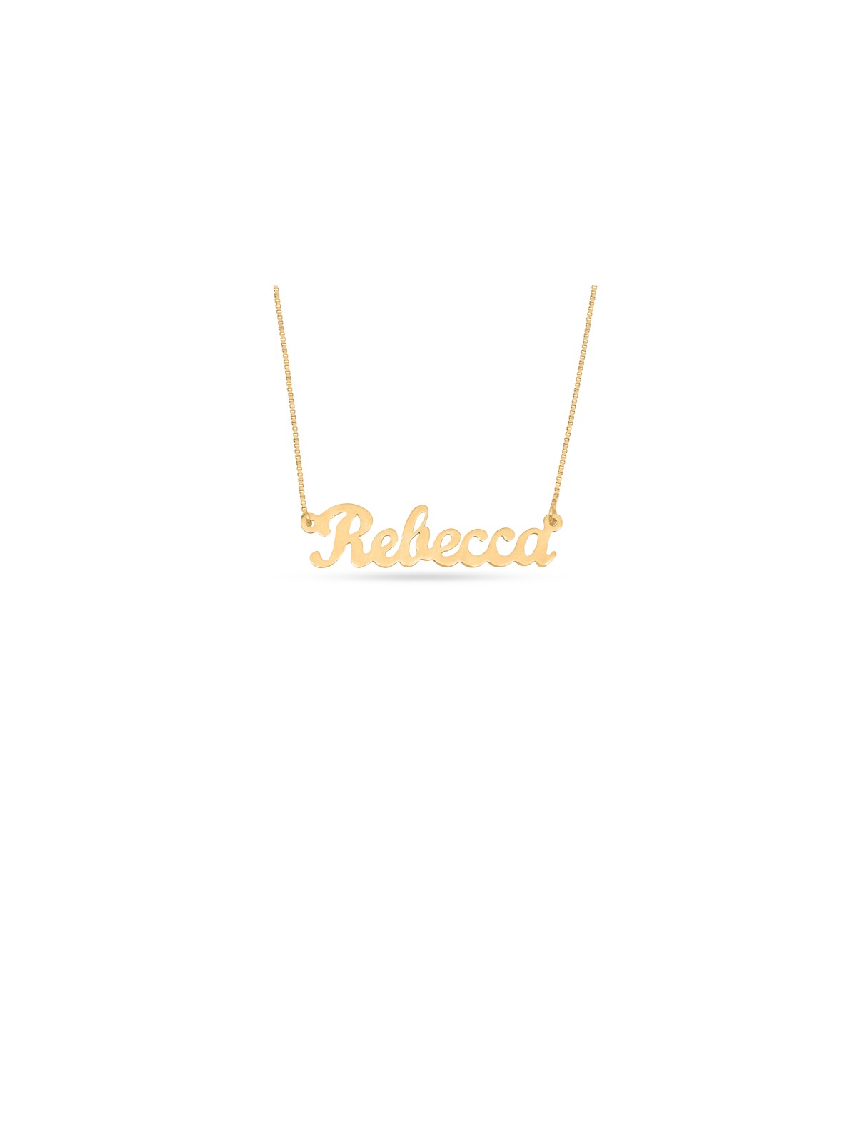 Cursive English Name Sterling Silver Necklace , Tu B'Av Gifts , Israel