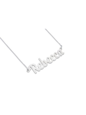 Collier en argent avec nom personnalisé anglais élégant, cadeaux Tu B'Av, israélien
