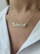 Collier en argent avec nom personnalisé anglais élégant, cadeaux Tu B'Av, israélien