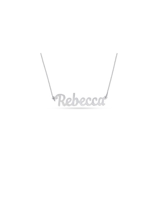 Collier en argent avec nom personnalisé anglais élégant, cadeaux Tu B'Av, israélien